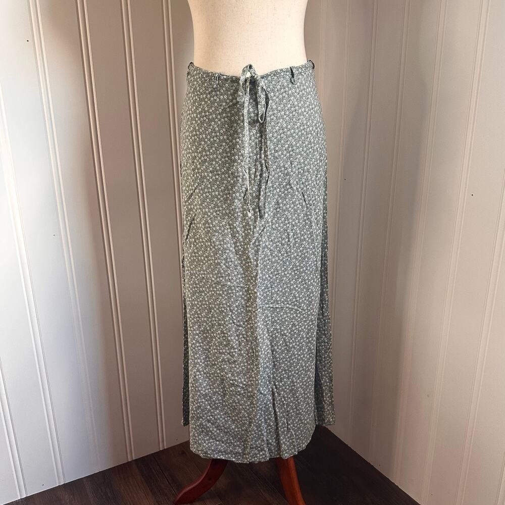 Vintage 90s Cottagecore Floral Maxi Skirt Juniors 7